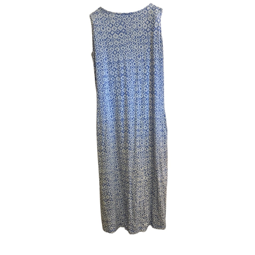 Icantoo Women’s 100% Cotton Geometric Patterned Sleeveless Maxi Dress - Picture 4 of 9
